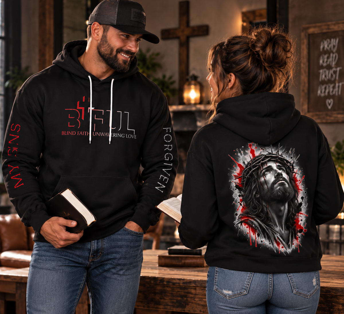 Forgiven Hoodie – My Sins, His Sacrifice