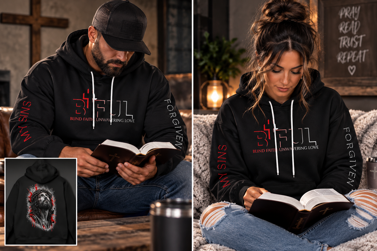 Forgiven Hoodie – My Sins, His Sacrifice