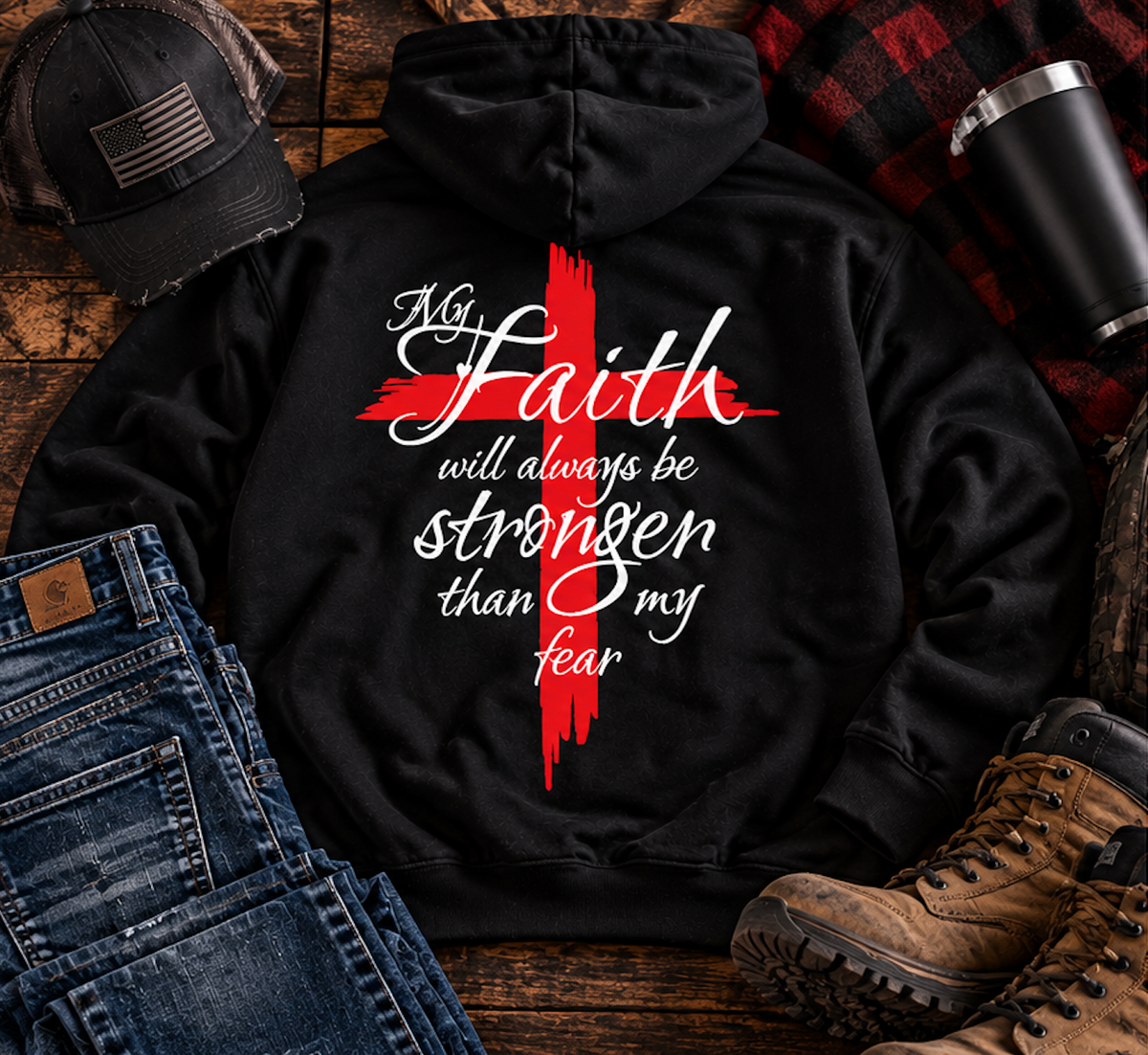 Faith over Fear  Heavyweight Hoodie