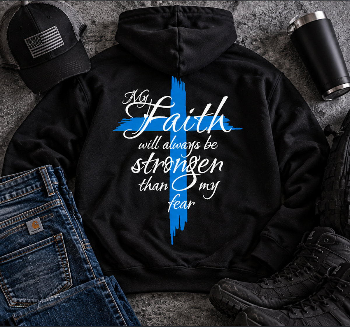 Faith over Fear  Heavyweight Hoodie